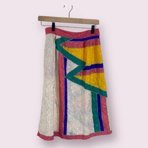 ⭐️ Retro Disco Straight Geo Geometric Vintage 80s Hippie Hipster Art Midi Skirt